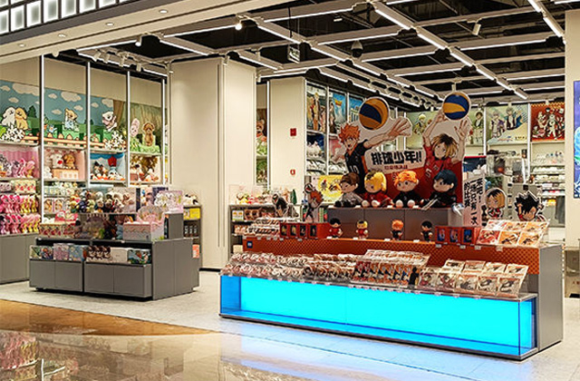 Estanter&iacute;as de tiendas de juguetes y papeler&iacute;a cultural